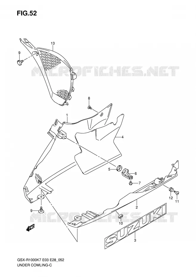 SABOT (MODEL K7) Suzuki MOTO 1000 GSX-R 2008  GSX-R1000 K8 (E28)