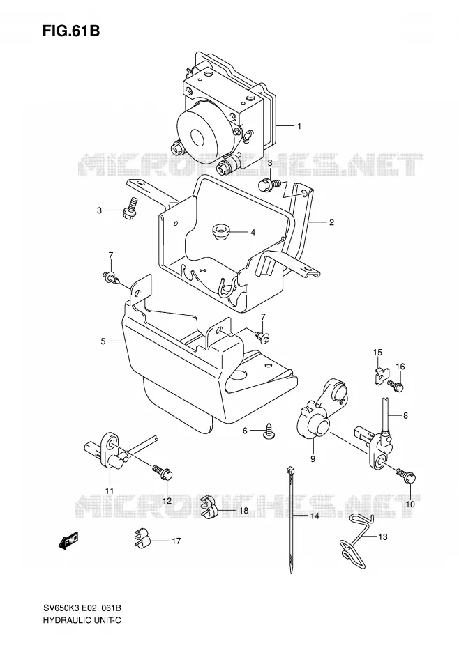 SYSTÈME ABS(SV650AK7/UAK7/SAK7/SUAK7) Suzuki MOTO 650 SV 2007  SV650AK7