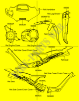 AUTOCOLLANTS (ARGENT) pour Suzuki FD 110 2003
