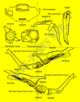 AUTOCOLLANTS (BLEU) pour Suzuki FD 110 2003