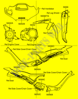 AUTOCOLLANTS (NOIR) pour Suzuki FD 110 2003