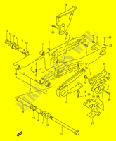 BRAS OSCILLANT ARRIERE (MODELE R/S/T) pour Suzuki DR 350 1991