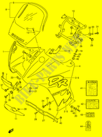 CARENAGES   ETIQUETTES (MODELE M) pour Suzuki DR 650 1993