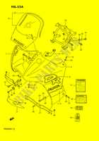 CARENAGES   ETIQUETTES (MODELE M) pour Suzuki DR 650 1991