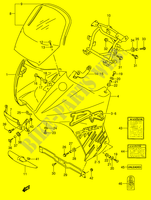 CARENAGES   ETIQUETTES (MODELE P) pour Suzuki DR 650 1993