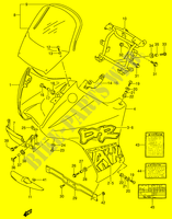 CARENAGES   ETIQUETTES (MODELE S) pour Suzuki DR 650 1993