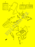 CARENAGES   ETIQUETTES (MODELE T) pour Suzuki DR 800 1993
