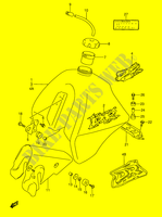 RESERVOIR D'ESSENCE (MODELE R/S/T) pour Suzuki DR 350 1991