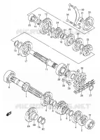 TRANSMISSION (E.NO.106033~) pour Suzuki DR 350 1990