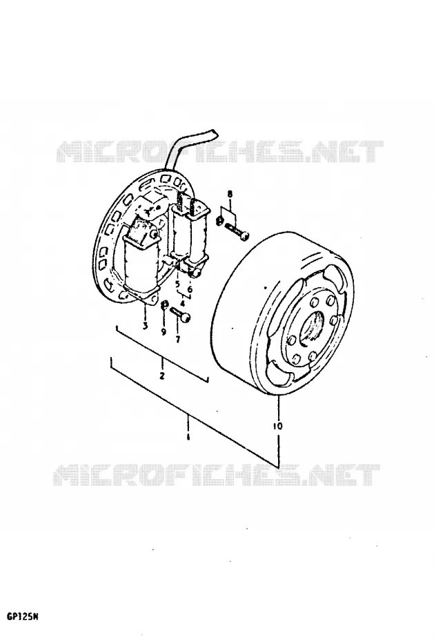 ALLUMAGE ROTOR - STATOR (E13) Suzuki MOTO 125 GP 1978  GP125C(C/N)
