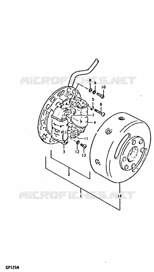 ALLUMAGE ROTOR - STATOR (E2, E4, E17, E18, E21, E22) Suzuki MOTO 125 GP 1992  GP125N(C/N)