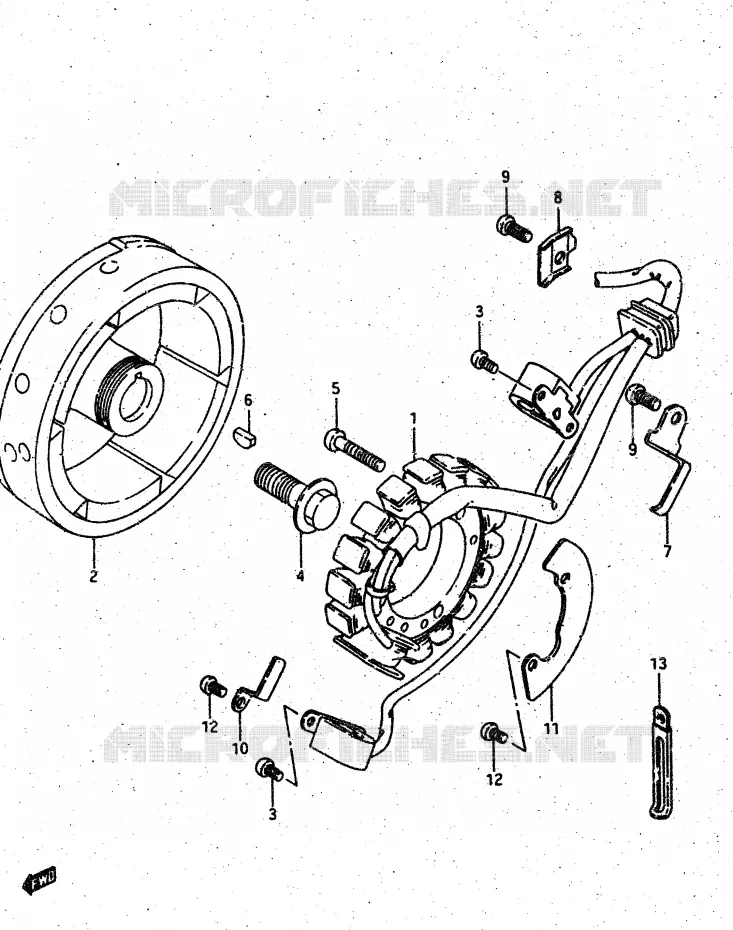 ALLUMAGE ROTOR - STATOR Suzuki MOTO 500 DR 1986  DR500G(G/H/J)