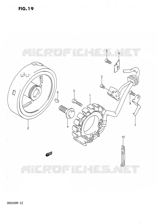 ALLUMAGE ROTOR - STATOR Suzuki MOTO 650 DR 1991  DR650RM(E2)