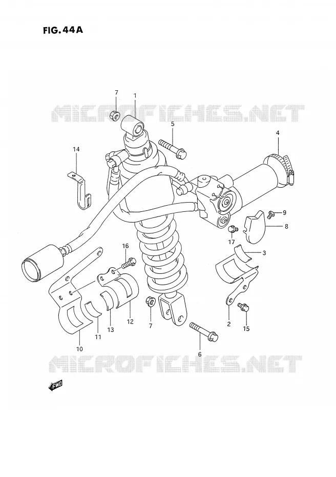 AMORTISSEUR ARRIERE (DR350SHN/SHP/SHR) Suzuki MOTO 350 DR 1994  DR350SR/SHR(E2)