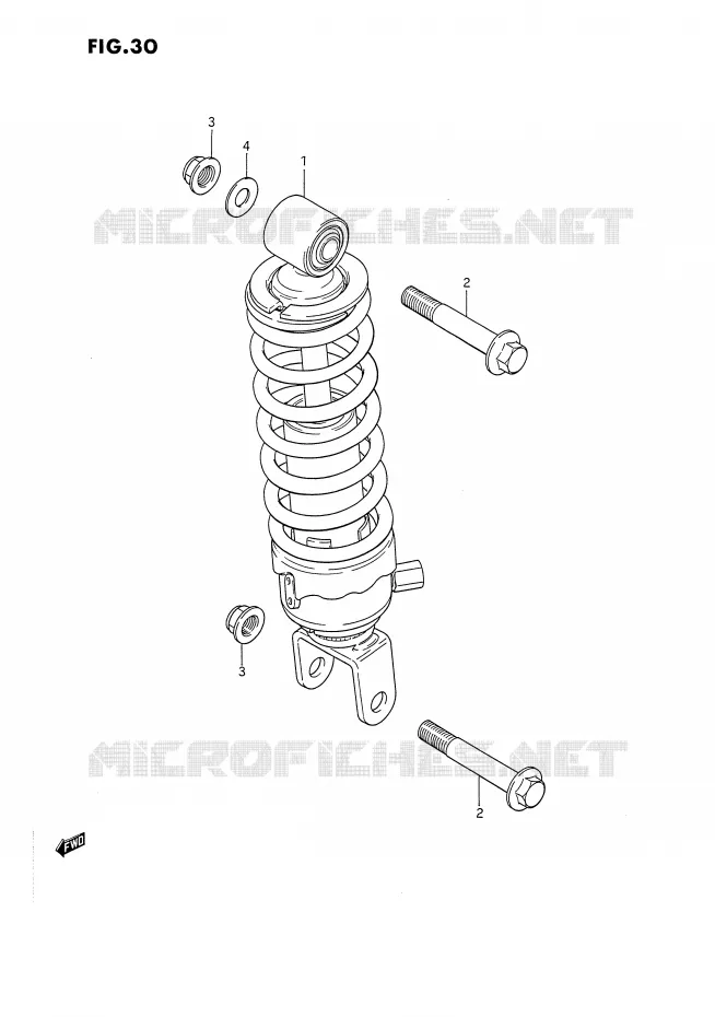 AMORTISSEUR ARRIERE Suzuki MOTO 80 DS 1994  DS80R(E24)