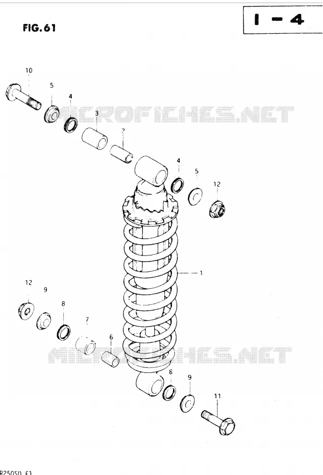 AMORTISSEUR Suzuki MOTO 250 DR 1982  DR250SZ/D(E1)