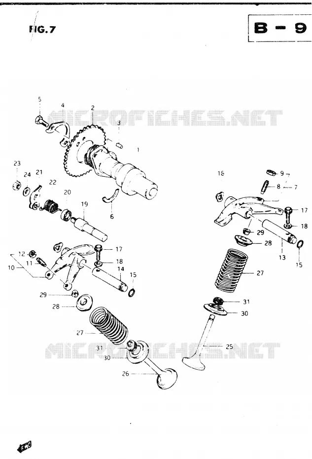 ARBRE A CAMES - SOUPAPES Suzuki MOTO 250 DR 1982  DR250SZ(E1)