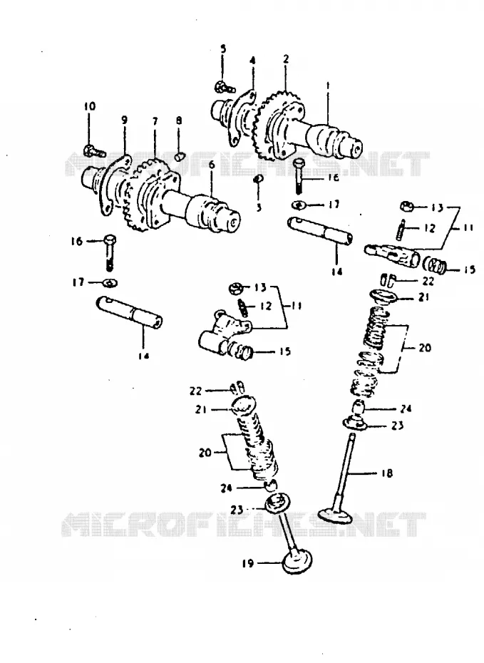 ARBRE A CAMES - SOUPAPES Suzuki MOTO 250 GS 1999  GS250TX(T/X)