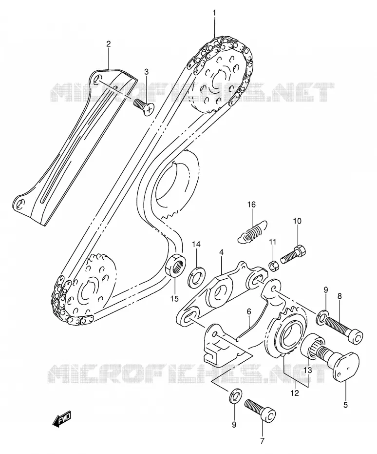 BALANCIER DE CHAINE Suzuki MOTO 650 DR 1991  DR650RSEM(E4)