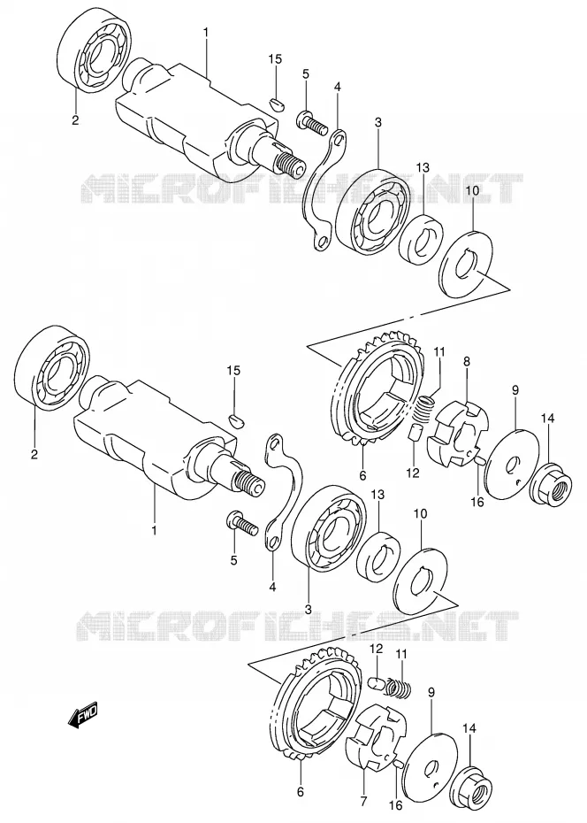BALANCIER (MODELE P/R/S/T) Suzuki MOTO 650 DR 1996  DR650RSEUT(E4)