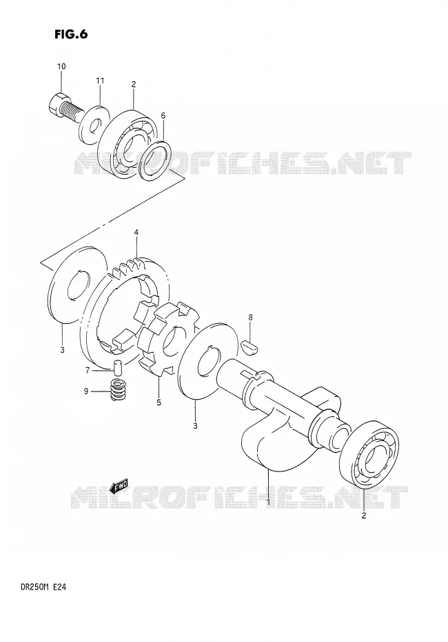 BALANCIER Suzuki MOTO 250 DR 1991  DR250M(E24)