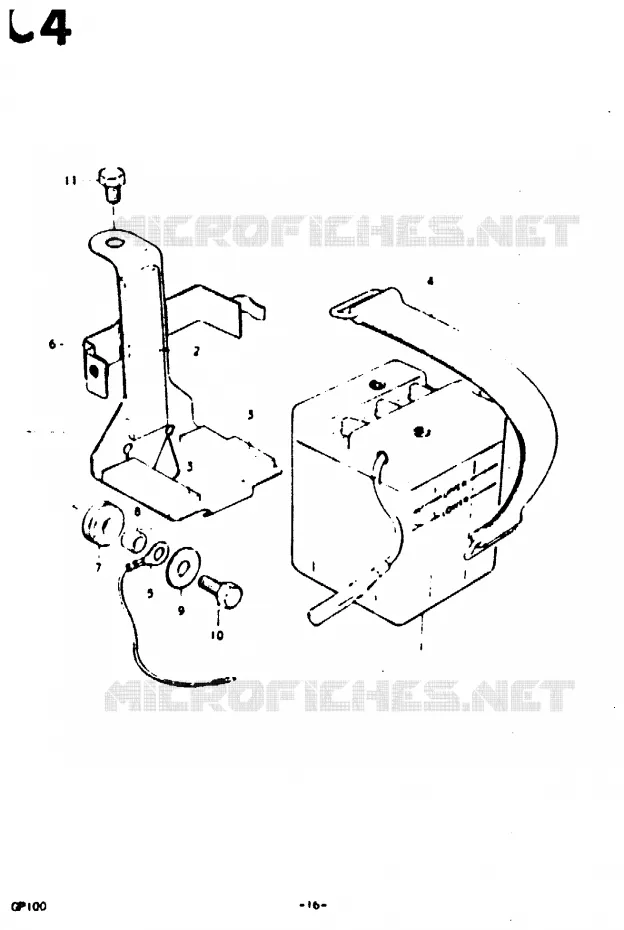 BATTERIE Suzuki MOTO 100 GP 1992  GP100UN(C/N)