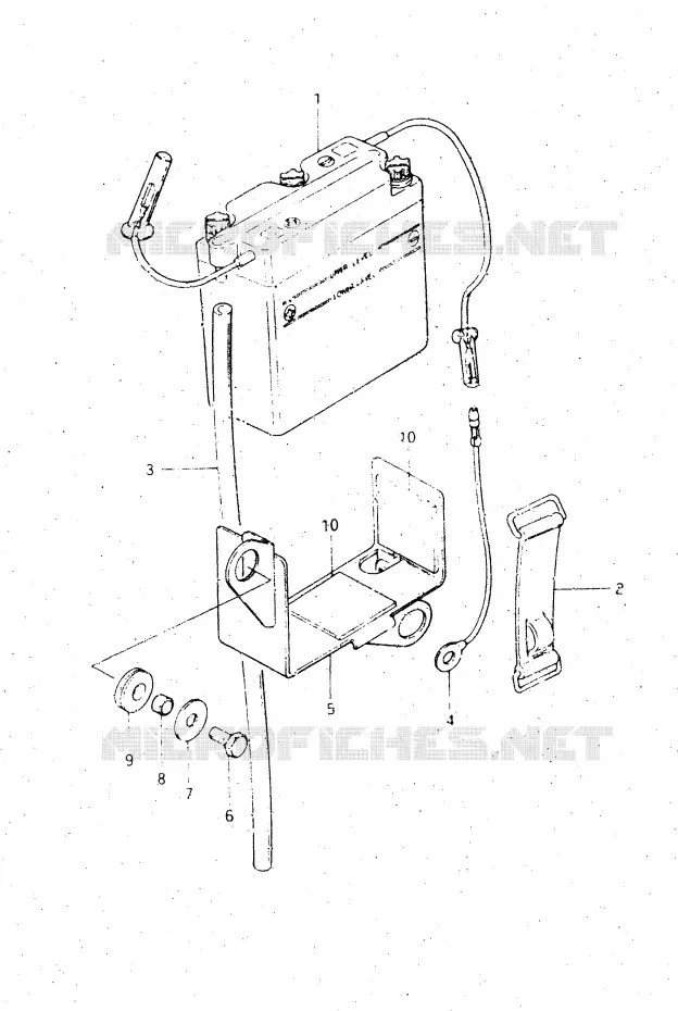 BATTERIE Suzuki MOTO 500 DR 1983  DR500SD(E1)