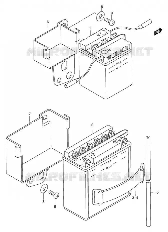 BATTERIE Suzuki SCOOTER 100 FB 1995  FB100S(E71)
