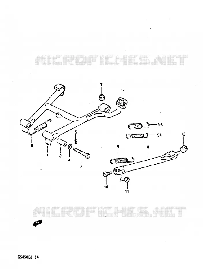BEQUILLE Suzuki MOTO 450 GS-S 1988  GS450SJ(E/F/G/H/J)