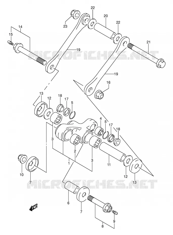 BIELLETTE DE SUSPENSION ARRIERE Suzuki MOTO 250 DR 1993  DR250SP(E24)