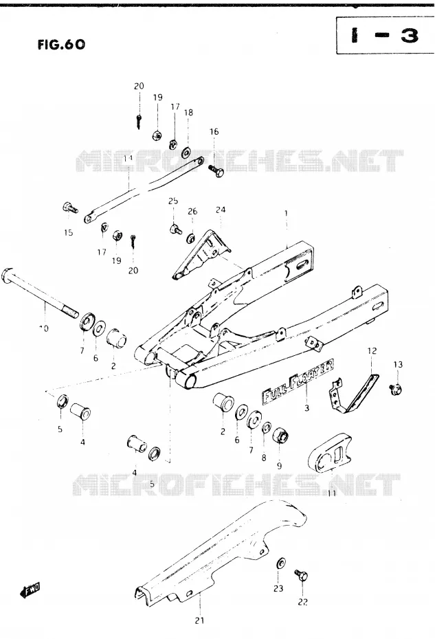 BRAS OSCILLANT (E2, E4, E6, E18, E21, E22, E25, E39) Suzuki MOTO 250 DR 1983  DR250SD(E1)