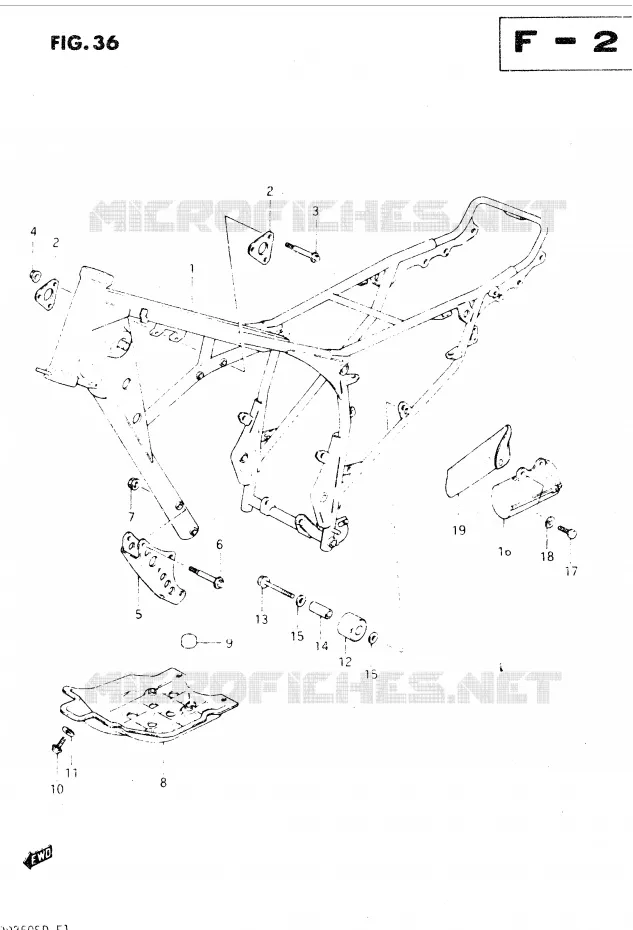 CADRE Suzuki MOTO 250 DR 1982  DR250SZ(E1)
