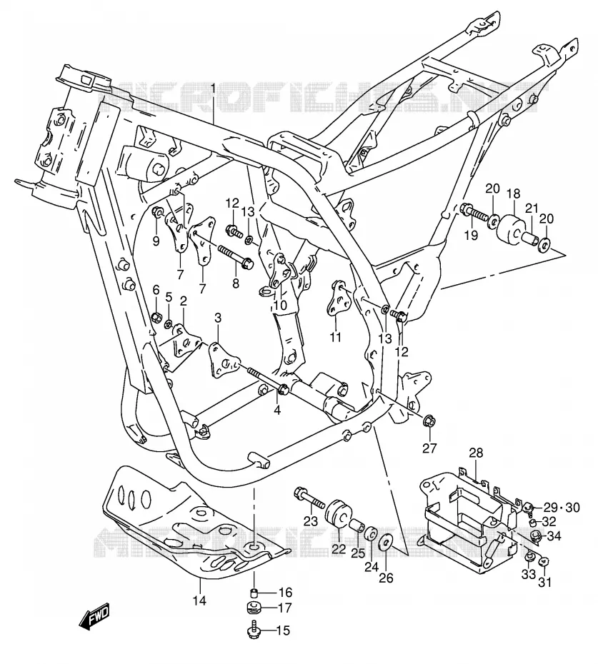 CADRE Suzuki MOTO 650 DR 1993  DR650RSEP(E4)