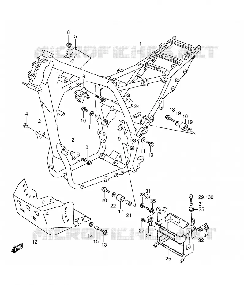 CADRE Suzuki MOTO 800 DR 1992  DR800SUN(E4)