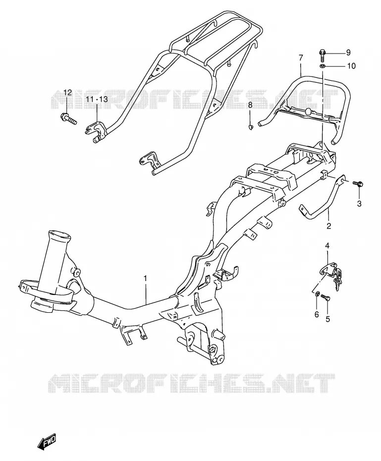 CADRE Suzuki SCOOTER 100 FB 1994  FB100DR(E71)