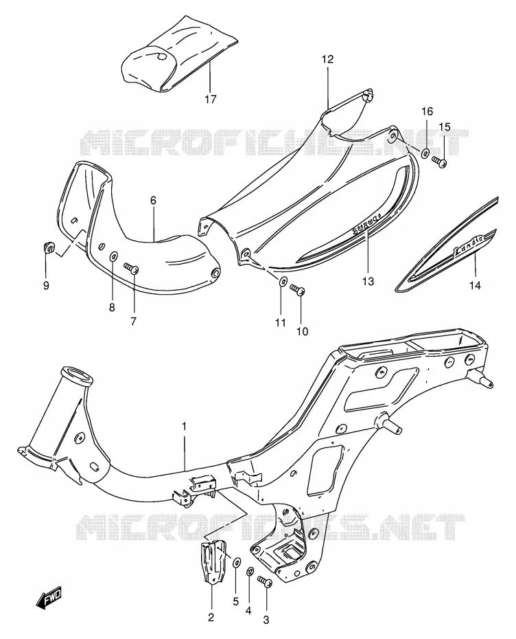CADRE Suzuki SCOOTER 50 FM 1994  FM50AR(E20)