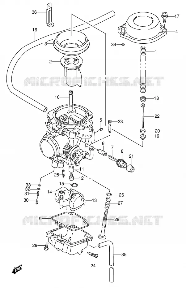 CARBURATEUR (DR650RSEUR/RSEUS E22) Suzuki MOTO 650 DR 1995  DR650RSEUS(E4)