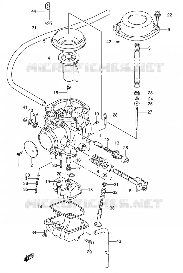 CARBURATEUR (MODELE M) Suzuki MOTO 650 DR 1996  DR650RSEUT(E4)