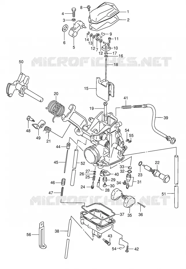 CARBURATEUR (MODELE R/S/T) Suzuki MOTO 350 DR 1990  DR350L(E1)