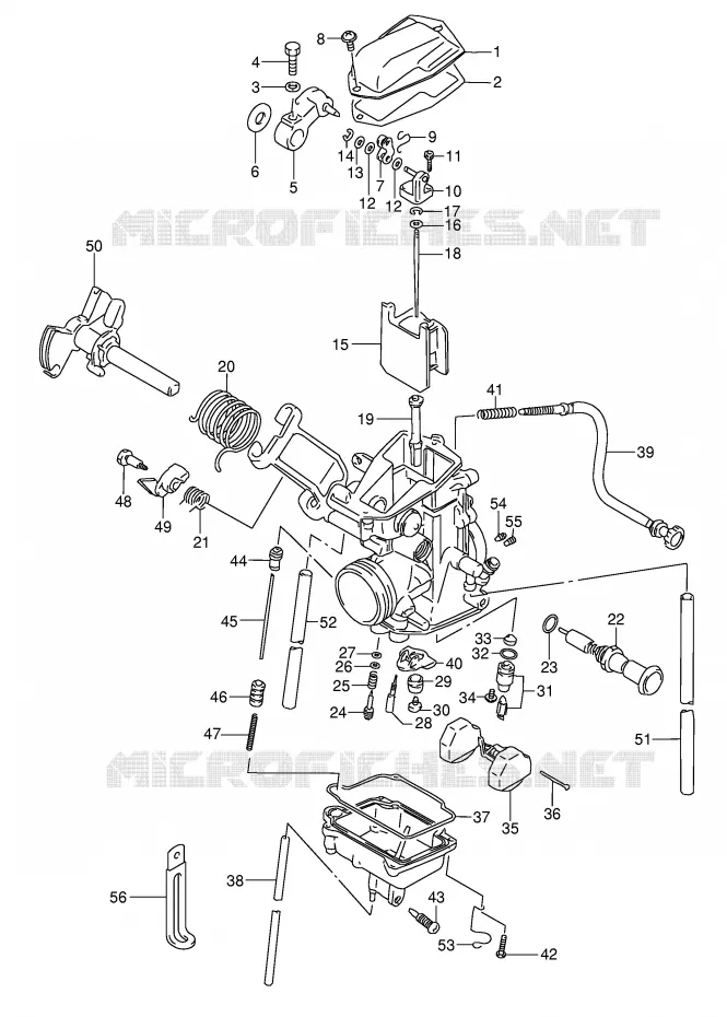 CARBURATEUR (MODELE R/S/T) Suzuki MOTO 350 DR 1991  DR350M(E3)
