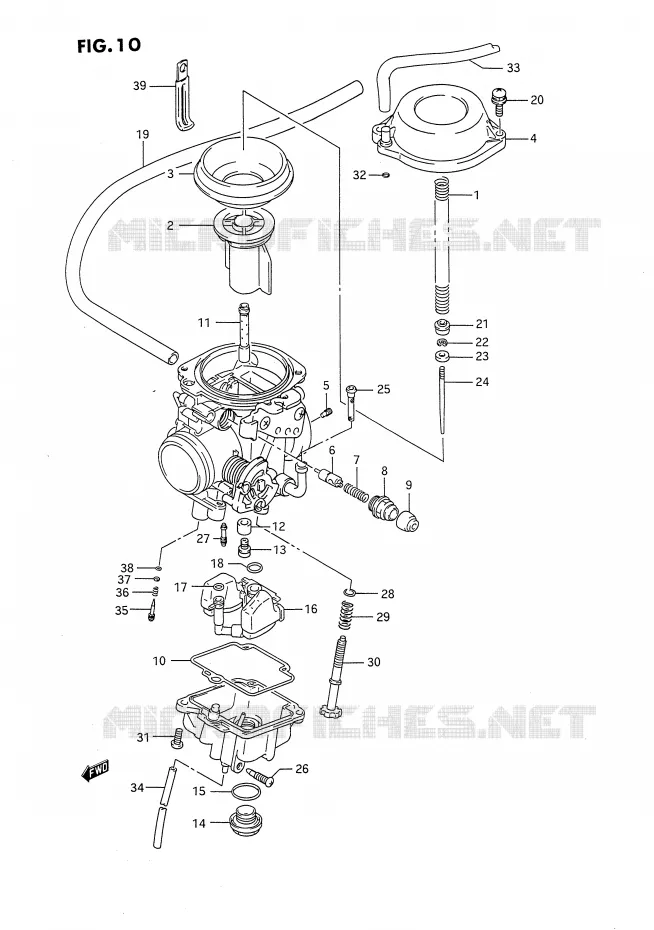CARBURATEUR Suzuki MOTO 650 DR 1993  DR650RP(E4)