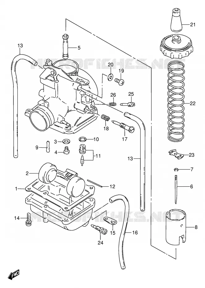CARBURATEUR Suzuki MOTO 80 DS 2000  DS80Y(E24)