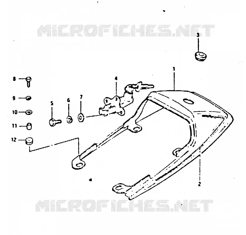 CARENAGE ARRIERE - CAPOT DE SELLE Suzuki MOTO 650 GS 1983  GS650GTD