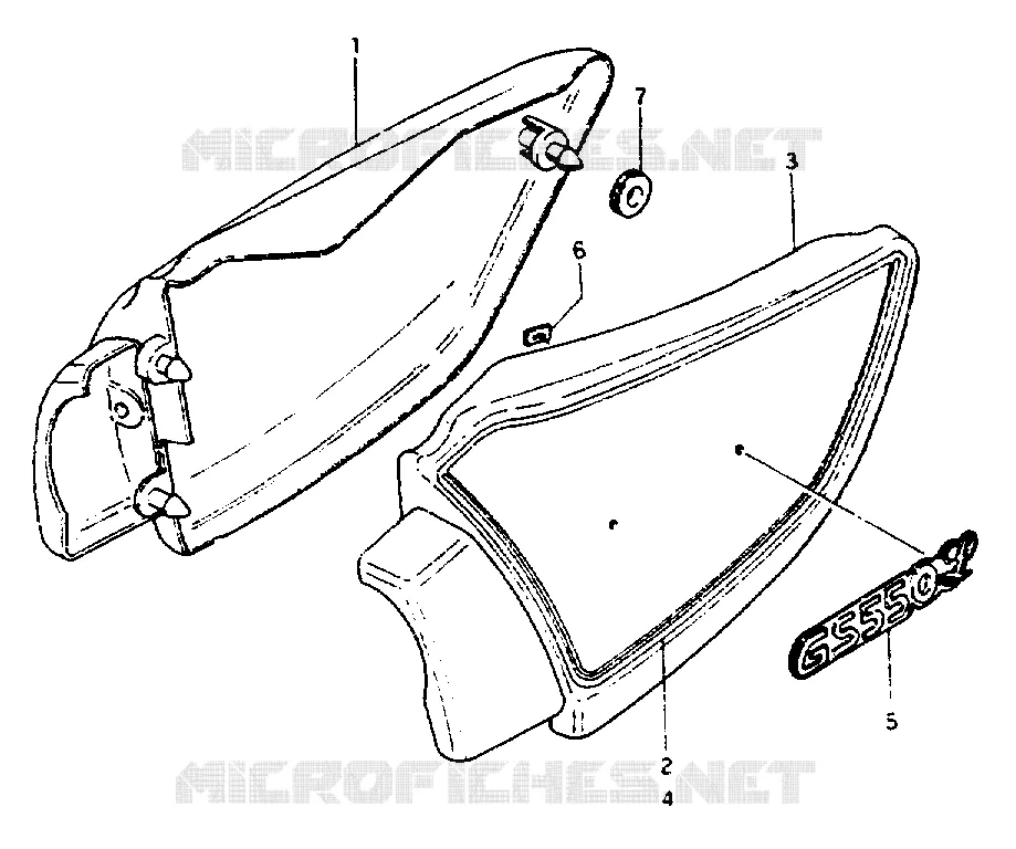 CARENAGES ARRIERE Suzuki MOTO 550 GS 1982  GS550LZ