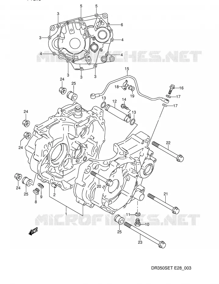 CARTER (MODELE L/M/N/P) Suzuki MOTO 350 DR 1994  DR350SER(E28)
