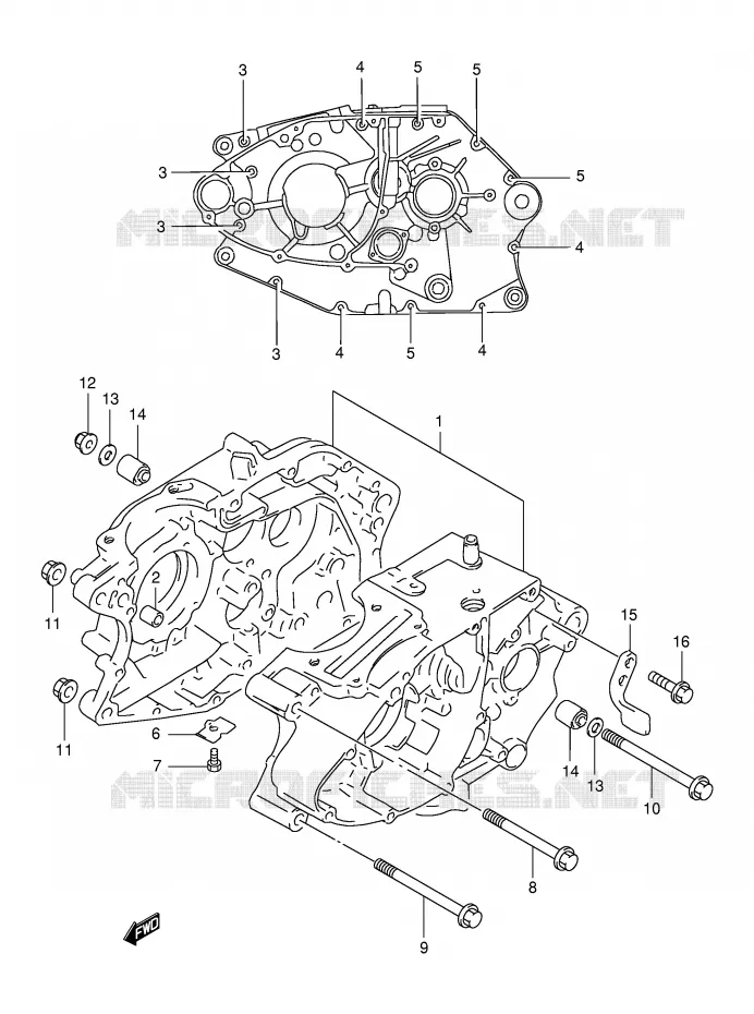 CARTER Suzuki MOTO 125 DR 1994  DR125SER(E4)
