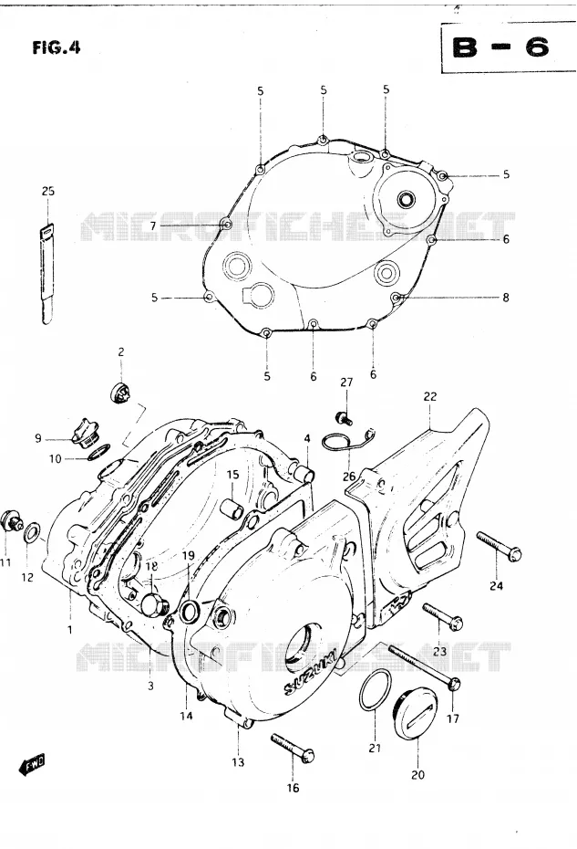 CARTER Suzuki MOTO 250 DR 1982  DR250SZ(E1)