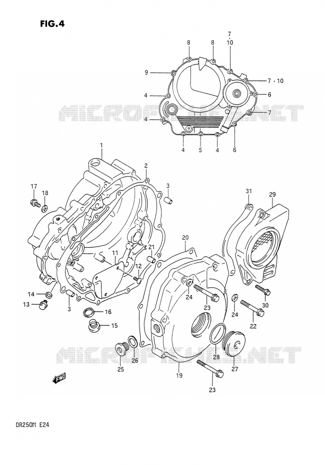 CARTER Suzuki MOTO 250 DR 1990  DR250L(E24)