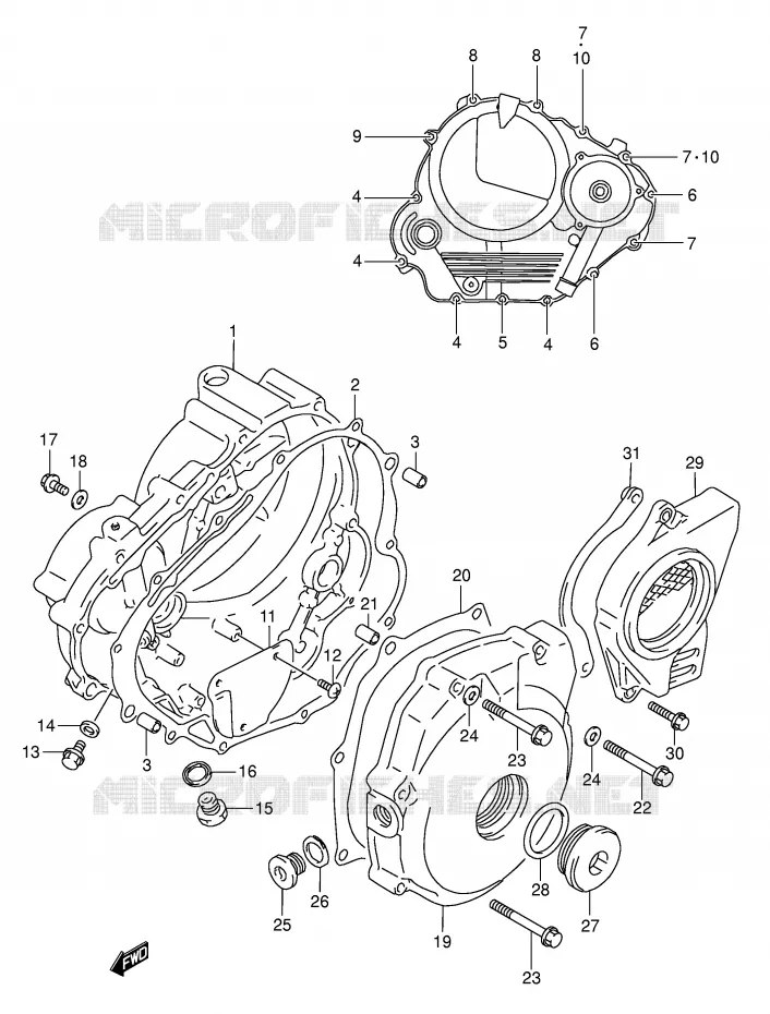 CARTER Suzuki MOTO 350 DR 1990  DR350L(E1)