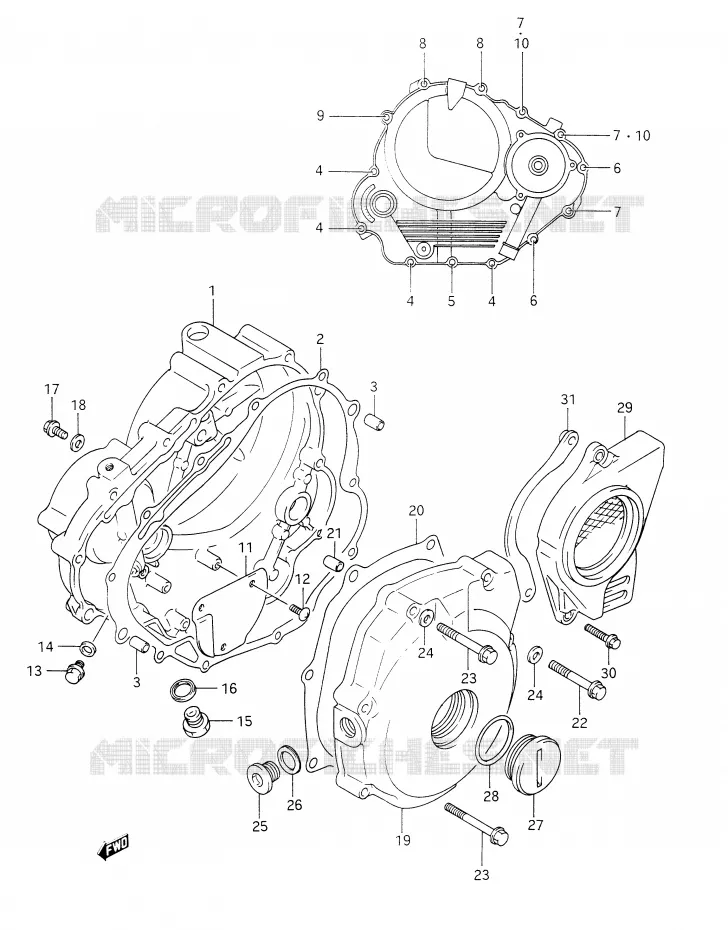 CARTER Suzuki MOTO 350 DR 1991  DR350M(E28)